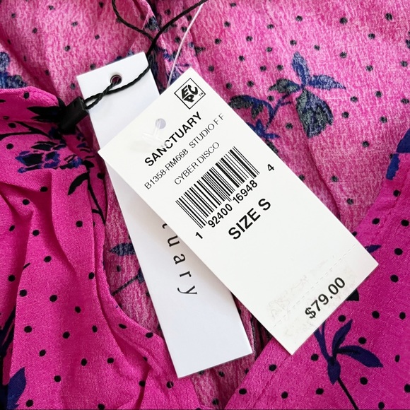 REVOLVE Sanctuary Pink Split Back Top Size Small - Picture 7 of 7